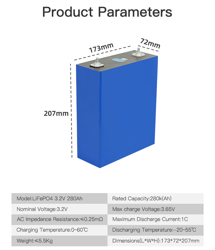 EVE LF280K 3.2V 280Ah LiFePO4 Battery Cells - Brand New Grade A with QR Code