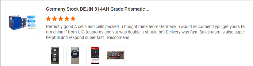 Customer review screenshot