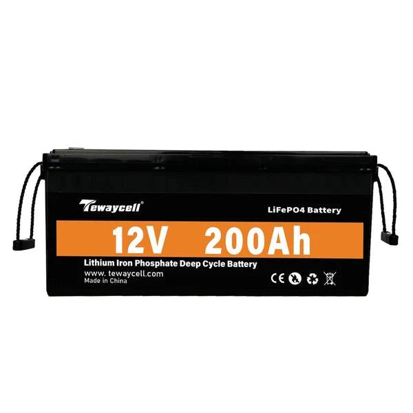 Tewaycell 12V 200AH LiFePO4 Battery Built-in Samrt 200A DALY BMS With Bluetooth, Active Balancer
