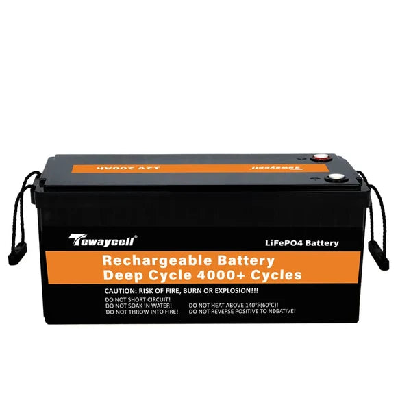 Tewaycell 12V 200AH LiFePO4 Battery Built-in Samrt 200A DALY BMS With Bluetooth, Active Balancer