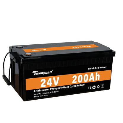 Tewaycell 24V 200AH LiFePO4 Battery Built-in Samrt BMS With Bluetooth and Active Balancer