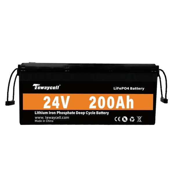 Tewaycell 24V 200AH LiFePO4 Battery Built-in Samrt BMS With Bluetooth and Active Balancer