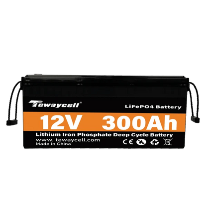 Tewaycell 12V 300AH LiFePO4 Battery Built-in Samrt 200A BMS With Bluetooth, Active Balancer