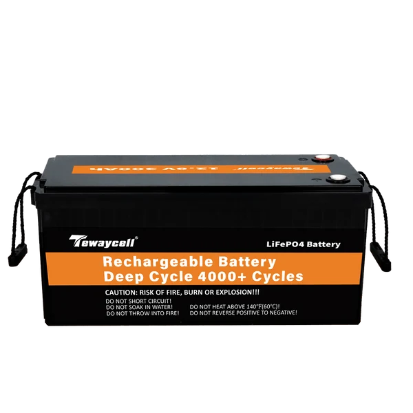 Tewaycell 12V 300AH LiFePO4 Battery Built-in Samrt 200A BMS With Bluetooth, Active Balancer