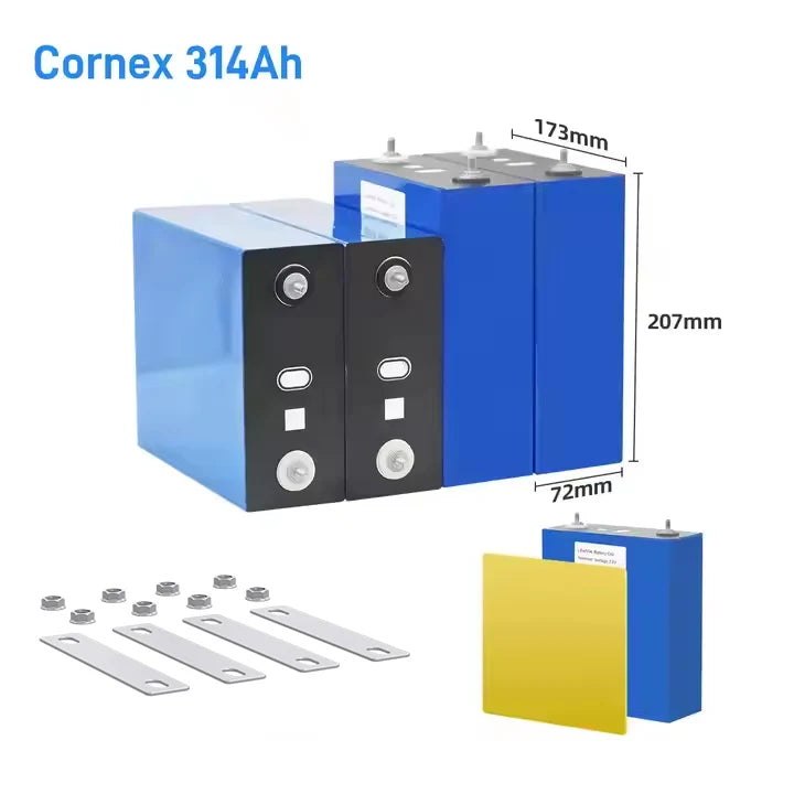 CORNEX 314Ah LiFePO4 Battery Cells - Brand New Grade A with QR Code