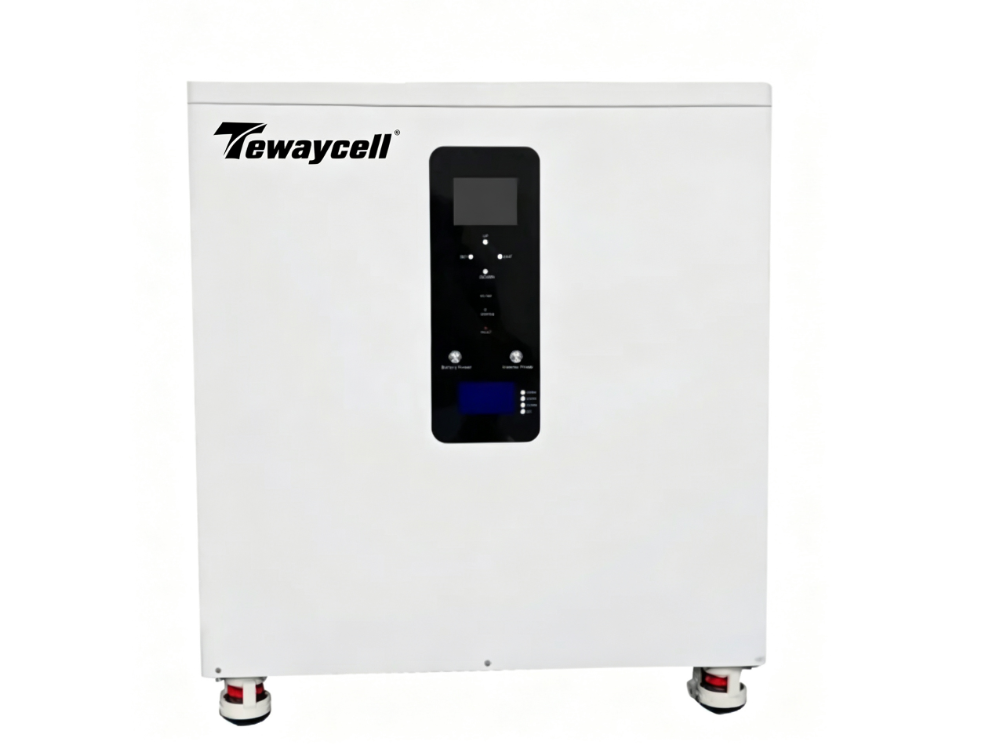 Tewaycell 32KWH 28KWH All in One Battery 51.2V 628/560Ah Mobile ESS Built in 12KW Hybrid off-grid AC380V Three Phase Inverter, Smart 300A BMS, 5A Active Balancer
