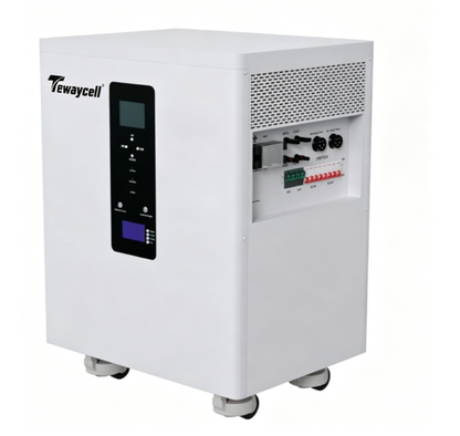 Tewaycell 32KWH 28KWH All in One Battery 51.2V 628/560Ah Mobile ESS Built in 12KW Hybrid off-grid AC380V Three Phase Inverter, Smart 300A BMS, 5A Active Balancer