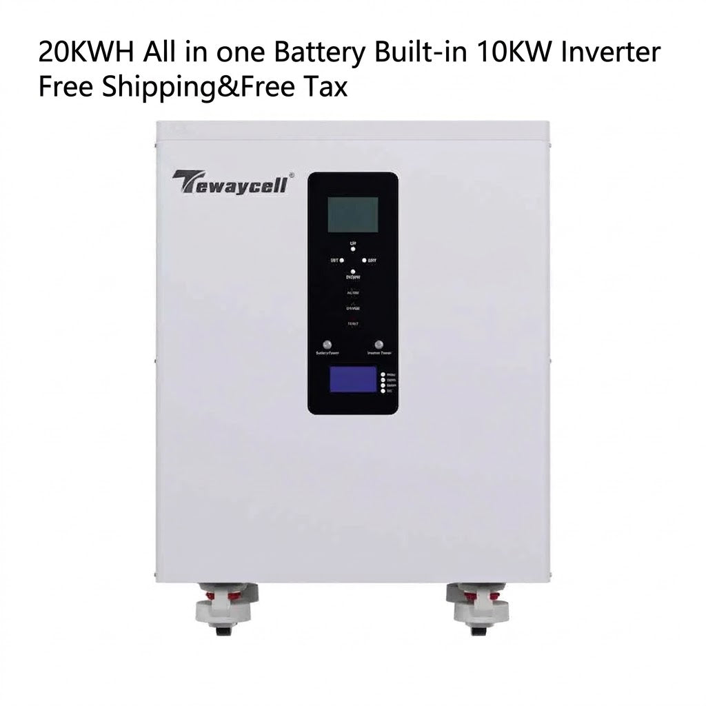 Tewaycell 51.2V 400Ah 20kWh All-in-one Mobile ESS Built-in 10kW Hybrid off-grid Inverter,BMS,Equalization Module