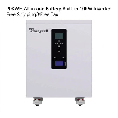 Tewaycell 51.2V 400Ah 20kWh All-in-one Mobile ESS Built-in 10kW Hybrid off-grid Inverter,BMS,Equalization Module