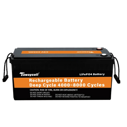 Tewaycell 24V 200AH LiFePO4 Battery Built-in Samrt BMS With Bluetooth and Active Balancer