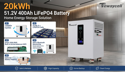 51.2V 400Ah 20kWh All-in-one Mobile ESS Built-in 10kW or 12KW Hybrid off-grid Three Phase Inverter 380V/400V,300A BMS,Equalization Module