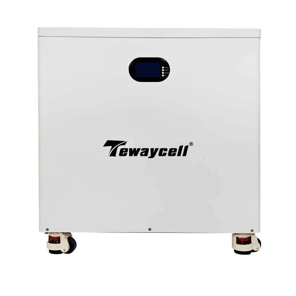 Tewaycell 32KWh/28KWh LiFePO4 Battery 51.2V 628Ah/560Ah Mobile ESS With Active Balancer， Fire Extinguisher for Home Energy Storage System