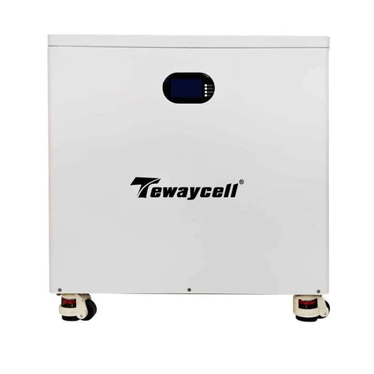 Tewaycell 32KWh/28KWh LiFePO4 Battery 51.2V 628Ah/560Ah Mobile ESS With Active Balancer， Fire Extinguisher for Home Energy Storage System