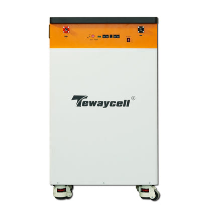 Tewaycell 10KWh LiFePO4 Battery 51.2V 48V 200Ah Mobile ESS with Active Balancer for Home Solar Energy