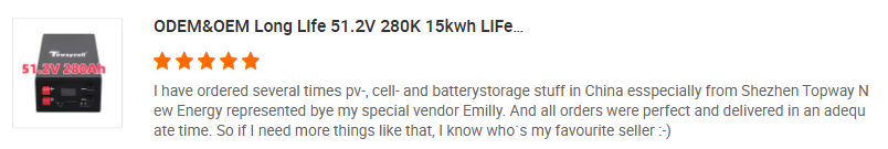 Customer review screenshot