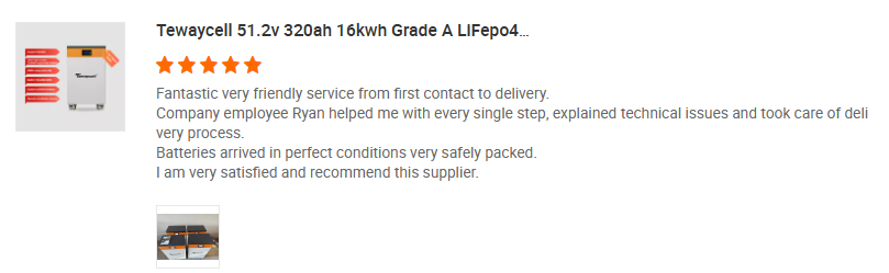 Customer review screenshot